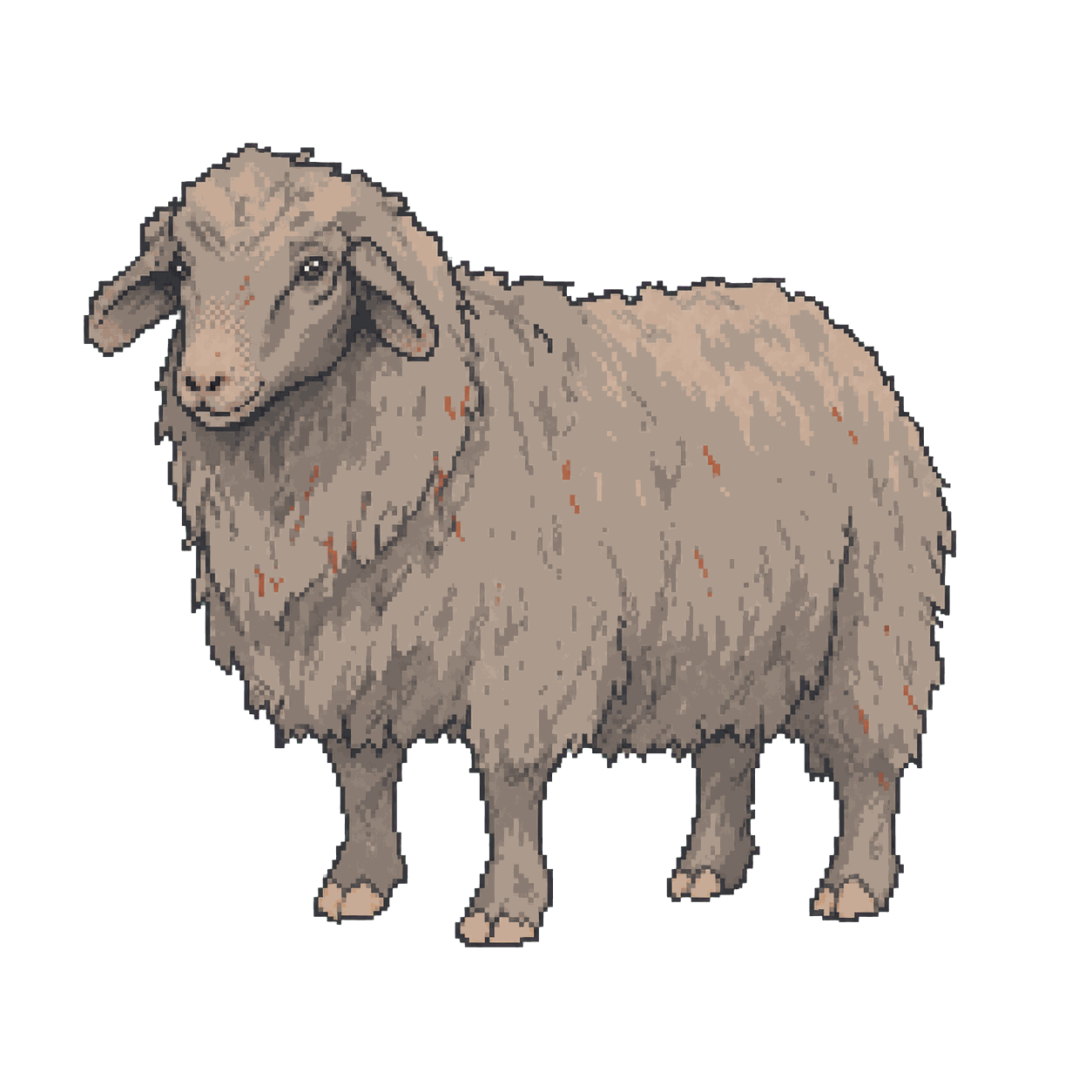 Archive illustration of Awassi Express sheep, Domestic sheep.