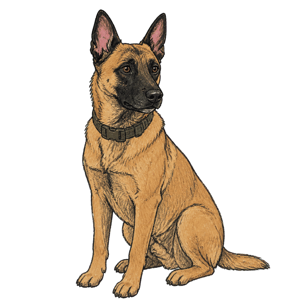 Archive portrait of Diesel, Belgian Malinois.