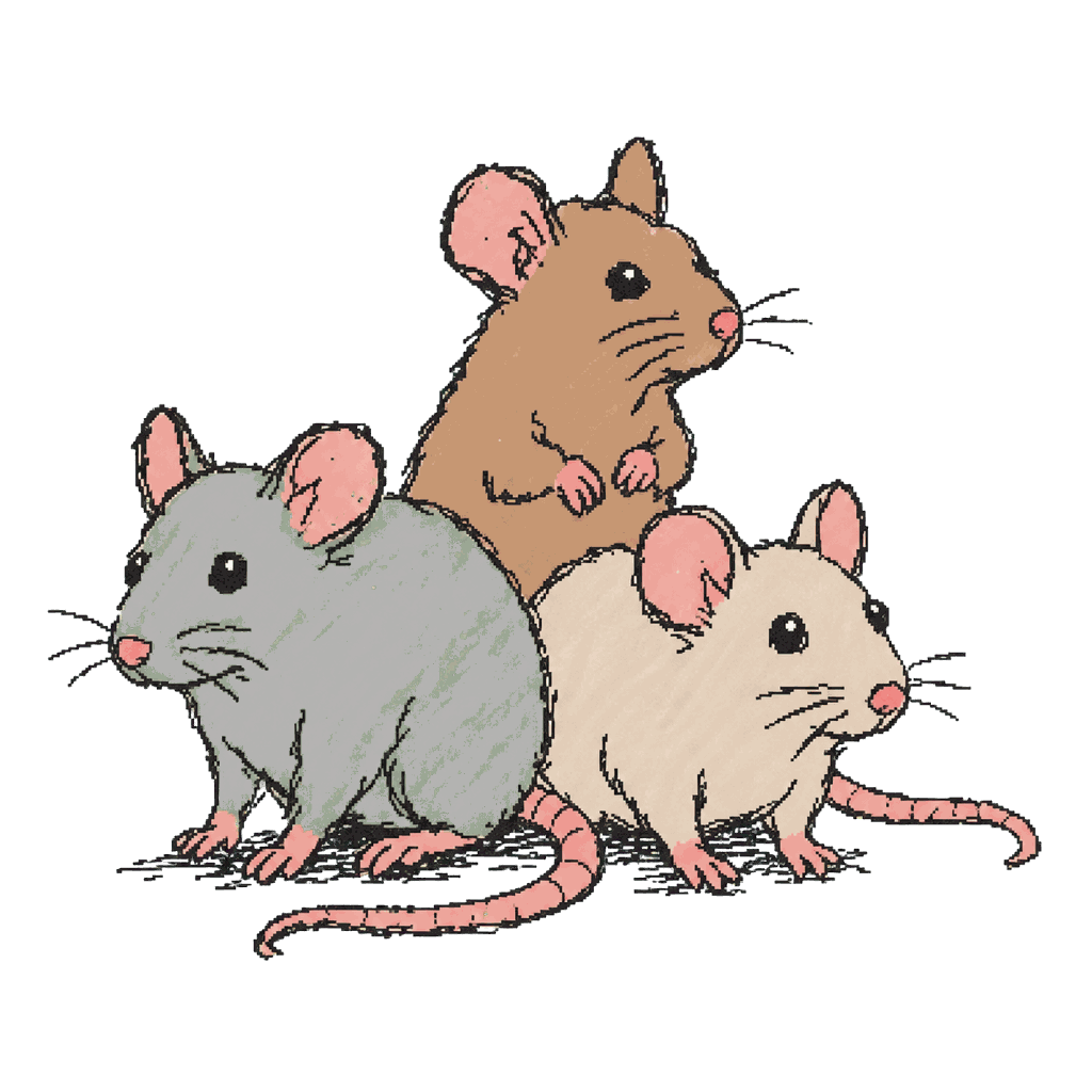 Archive illustration of The Discoverer 3 mouse crews, Laboratory mice.
