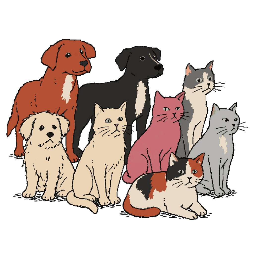 Archive illustration of Krystal Scott's recorded cat and dog victims, Domestic cats and dogs.