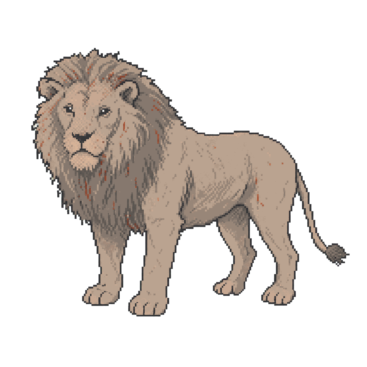 Archive illustration of Mopane, African lion.