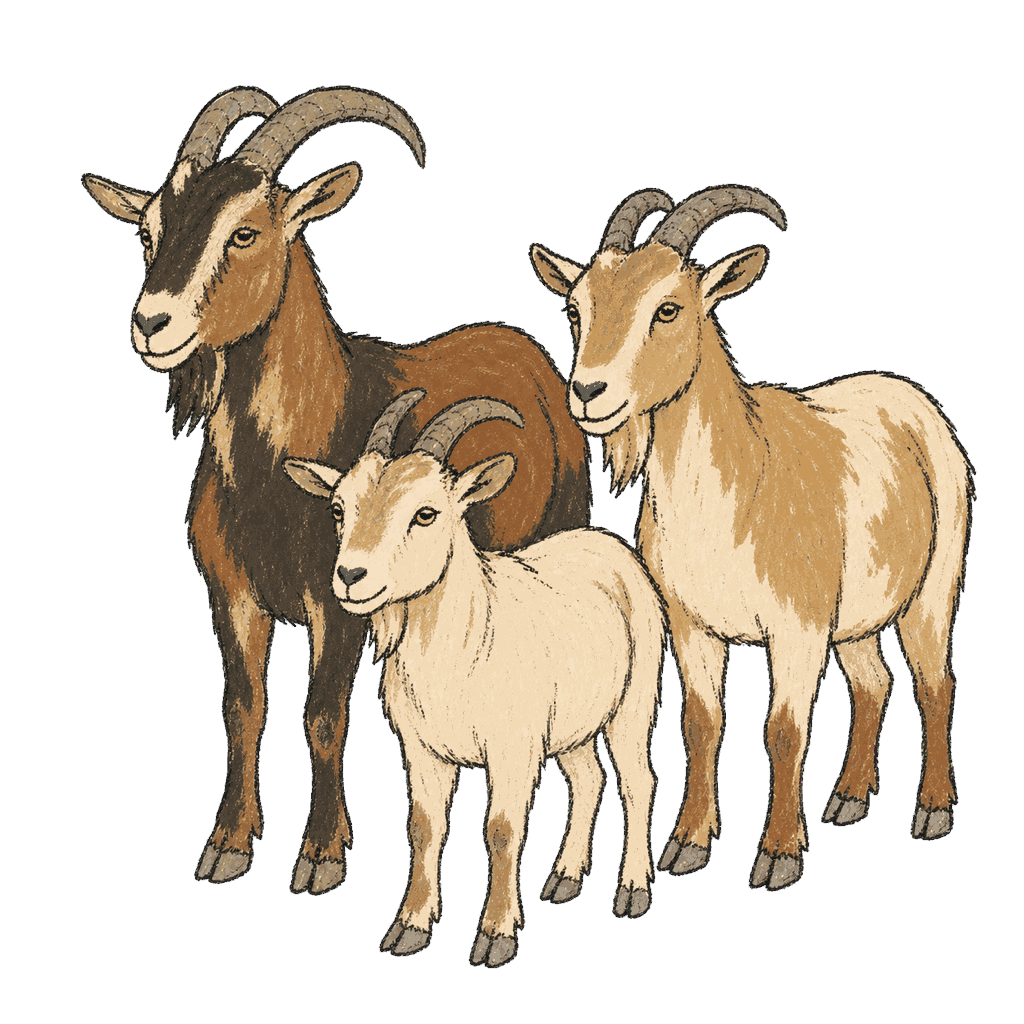 Archive portrait of Feral goats, Feral goats.