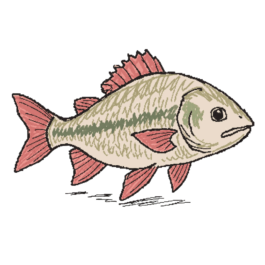 Archive illustration of Rio Doce aquatic animals, Freshwater and estuarine fish.